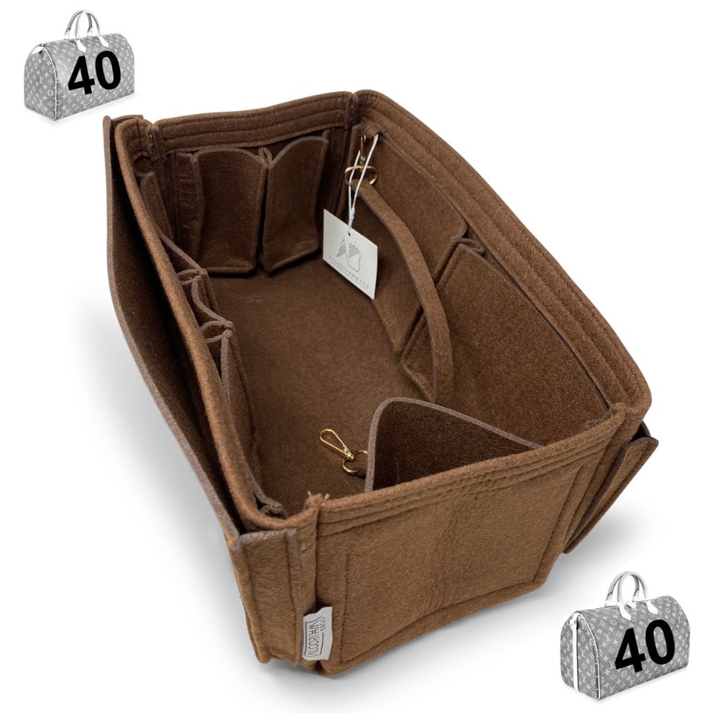 👑 AlgorithmBags for Louis Speedy 40 LV Purse Organizer Insert Monogram Brown